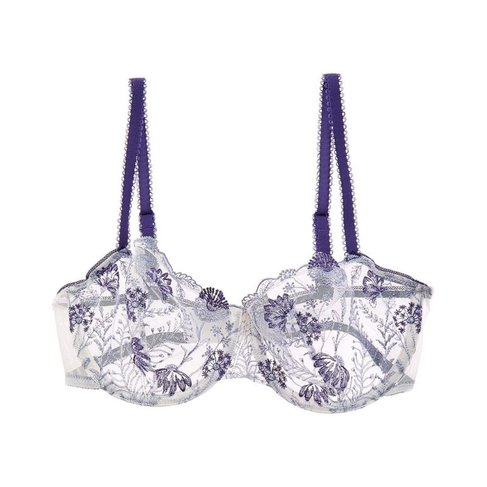 Passionata Womens  Chloe Wired Lace Demi Bra, Purple